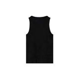 Black Tank Top with White Anagram Logo Embroidery - MARCUS ELIZABETH - T-shirts