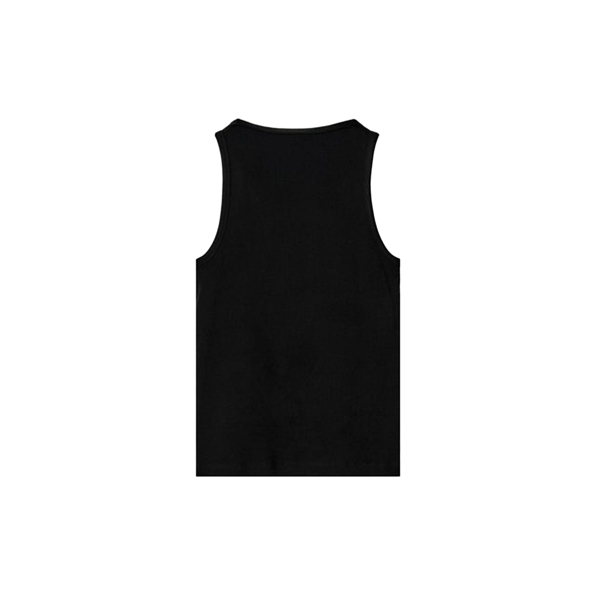 Black Tank Top with White Anagram Logo Embroidery - MARCUS ELIZABETH - T-shirts