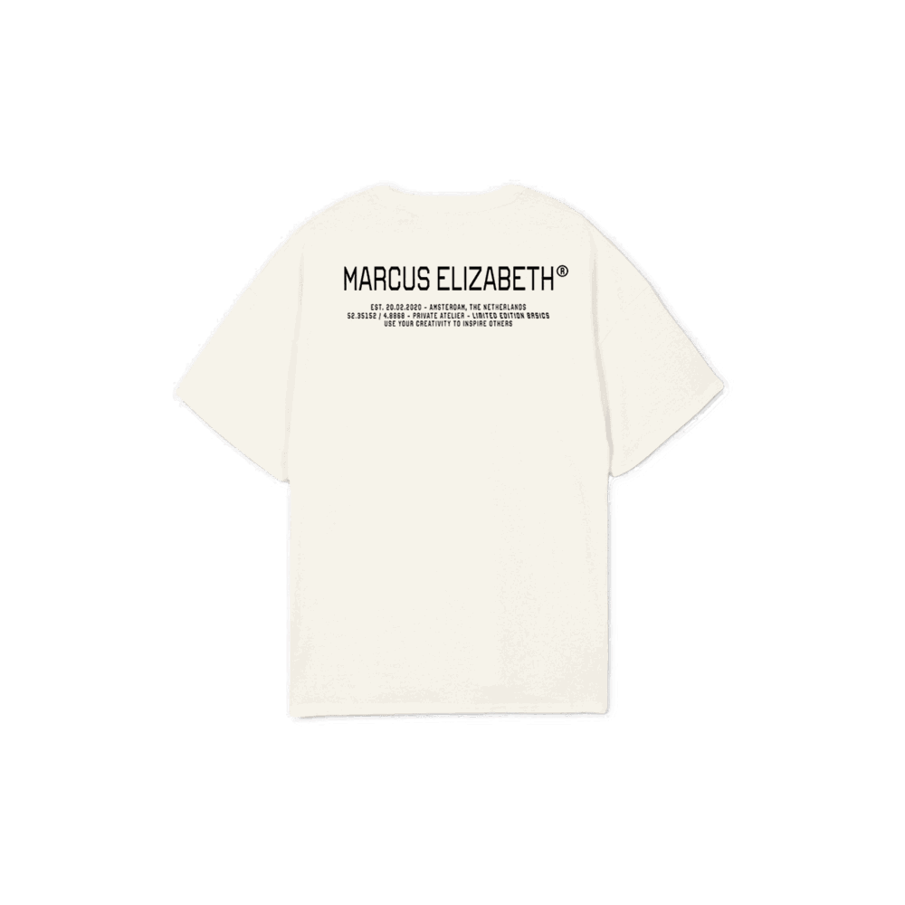 XL Logo T-shirt In Cream - MARCUS ELIZABETH