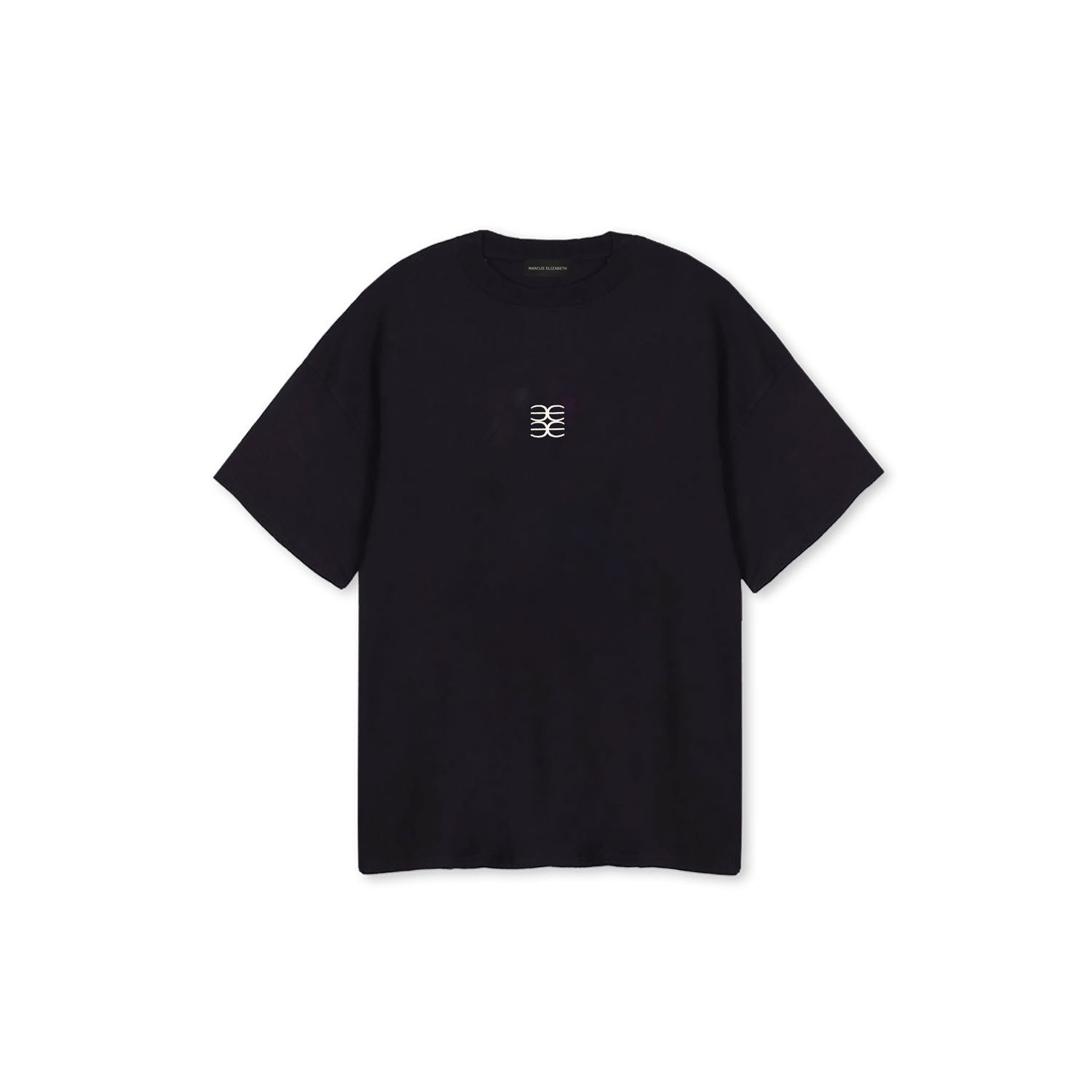 Oversized Black Embroided Anagram T-shirt - MARCUS ELIZABETH - T-shirts