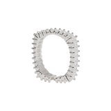 White Zirconia Square Ring - MARCUS ELIZABETH - Jewellery